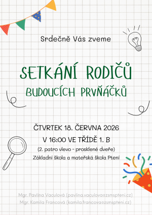 Setkání rodičů budoucích prvňáčků